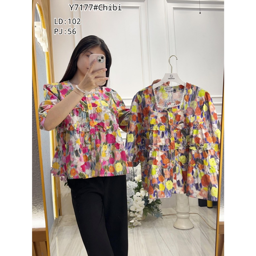 Floral Dream Blouse/Chibi Blossom Blouse/Fairy Garden Top/BUNGA