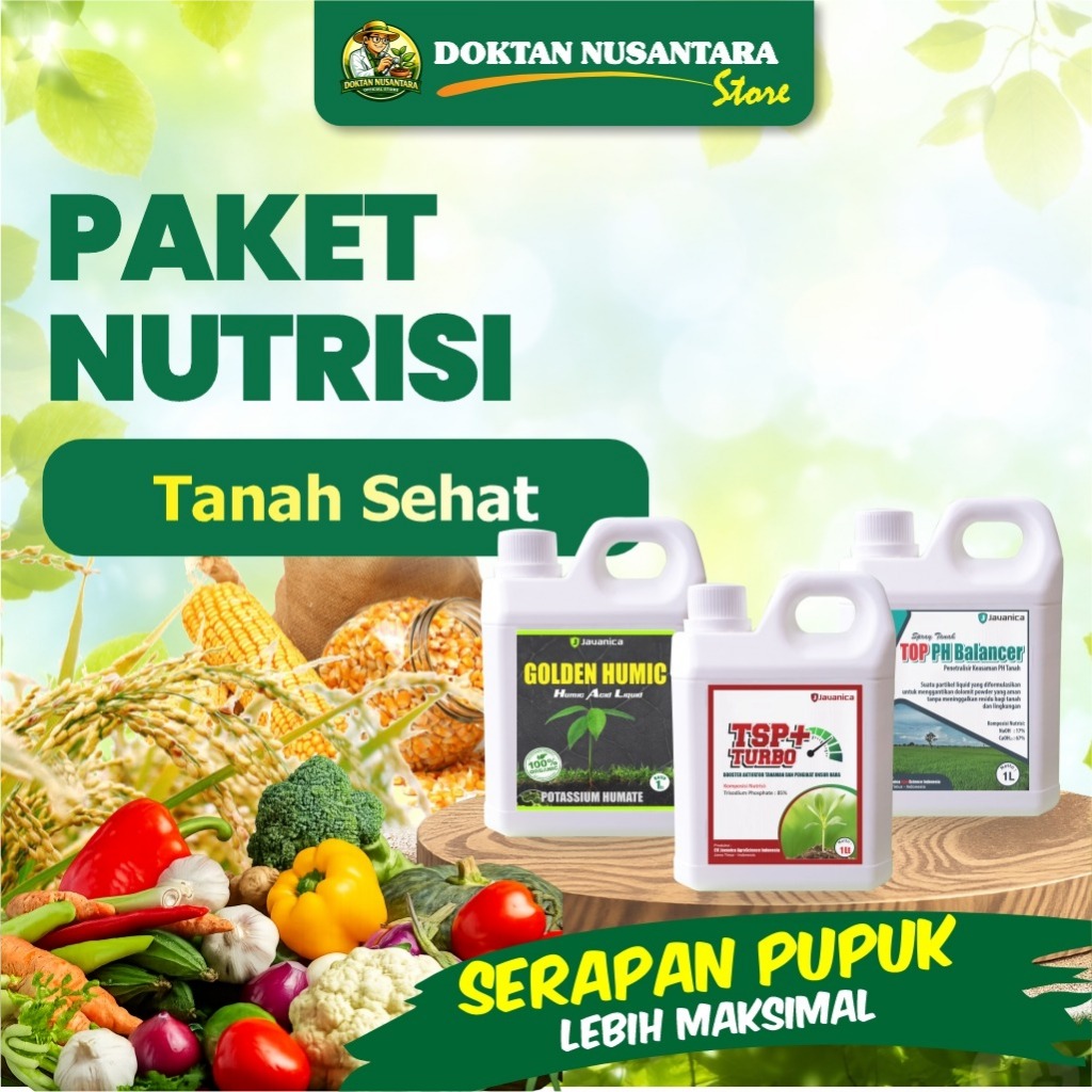 TOP PH BALANCER_TSP TURBO_GOLDEN HUMIC_Dolomit Cair Pupuk Tanaman Penetral Tanah Asam Booster Aktiva