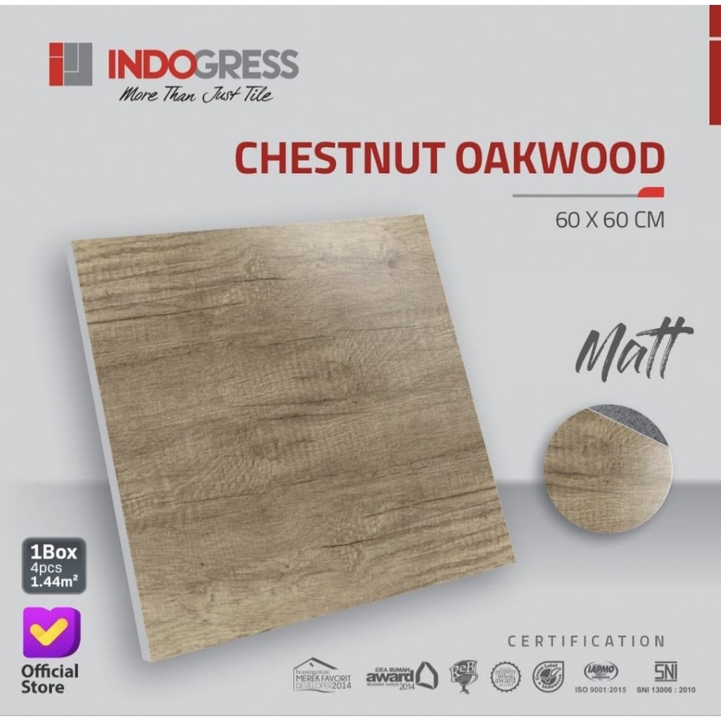 Granite 60x60 Indogress Chestnut Oakwood | Matt