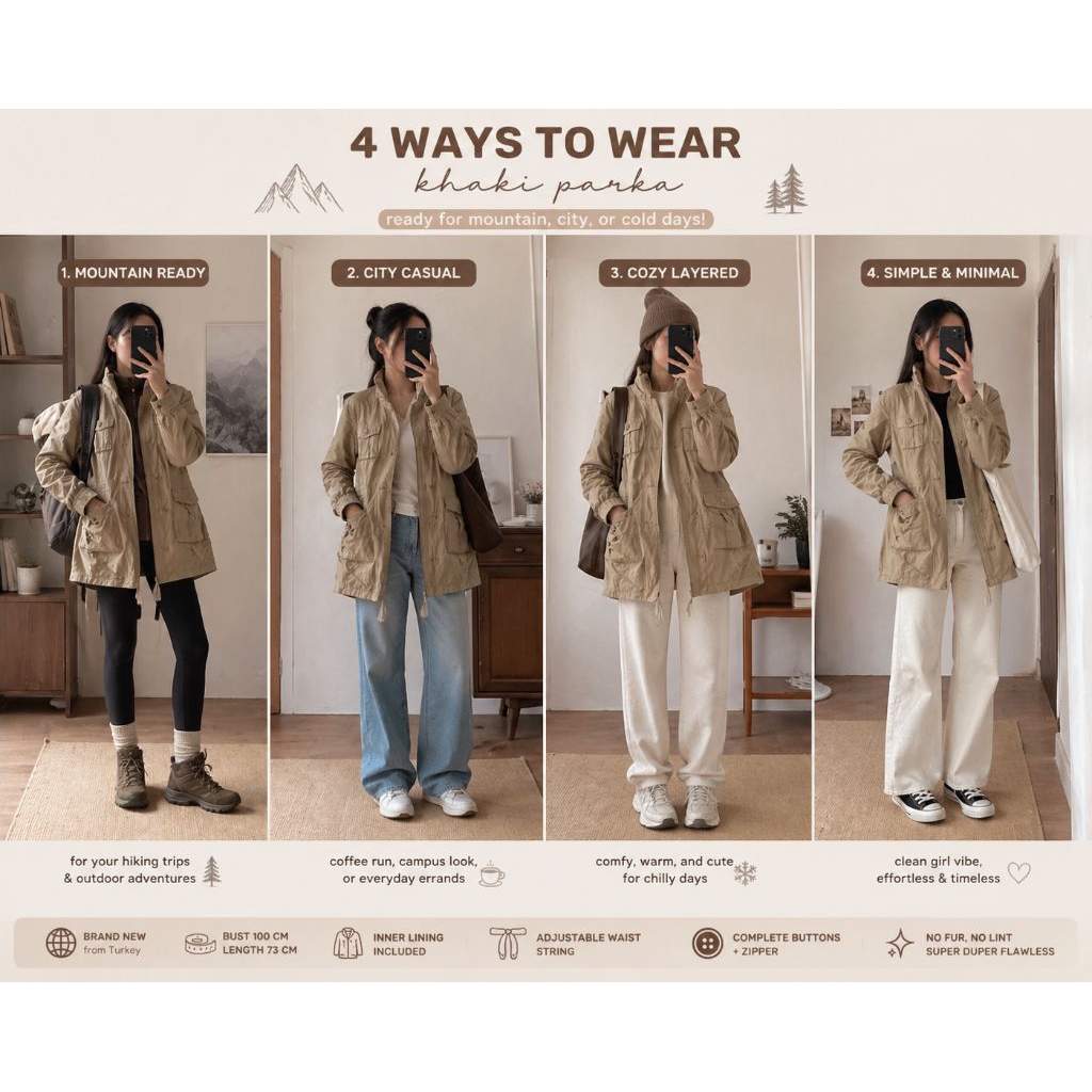 casual parka / parka / outdoor parka / cargo parka