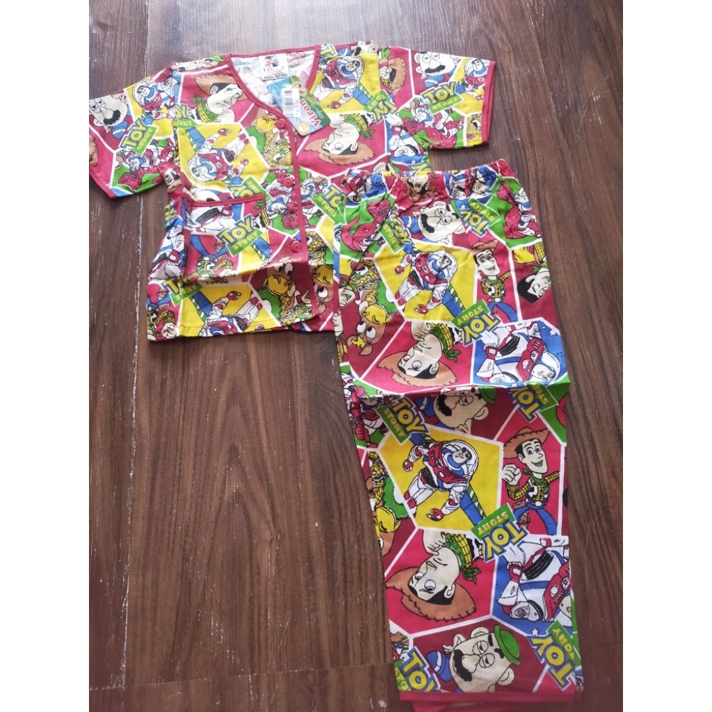 Baju Tidur Anak 1-3/Katun Premium Viron Piyama Anak Katun Adem
