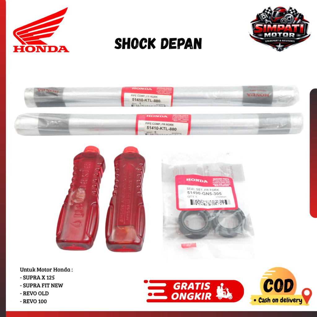 Shock Depan Honda Supra X 125 - Supra Fit New - Shock Depan Revo Lama KTL Simpati Motor