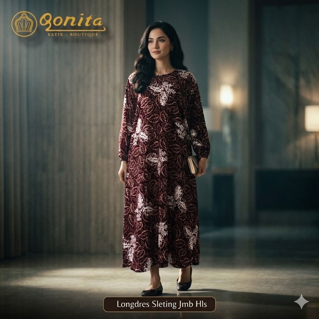 longdress qonita//daster qonita//batik qonita//batik pekalongan ori//jumbo ld 120