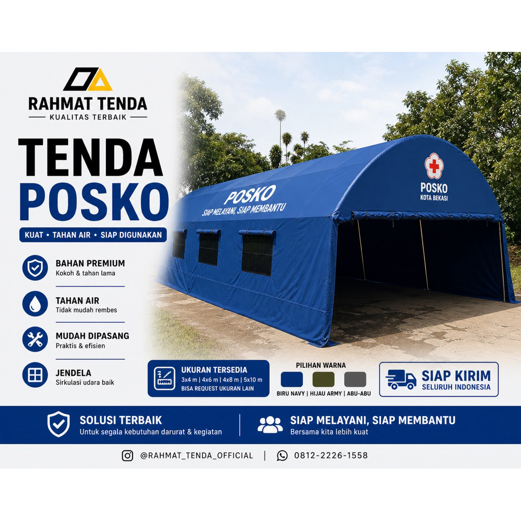 TENDA OVAL LORONG BPBD uk 6x12