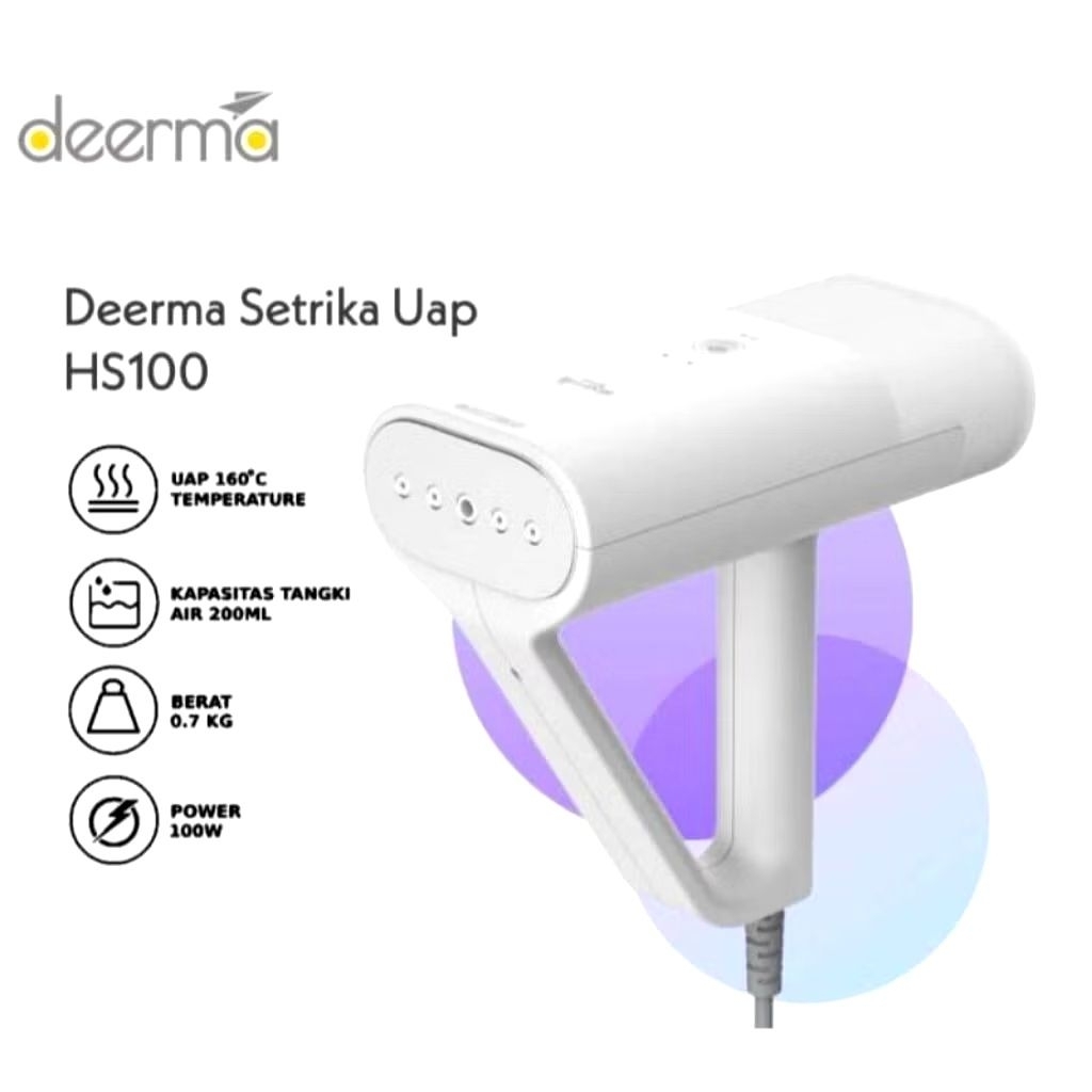 Deerma Handheld Steam Ironing Machine HS100 / Deerma Steam Iron / Deerma Setrika Uap / Deerma Portab