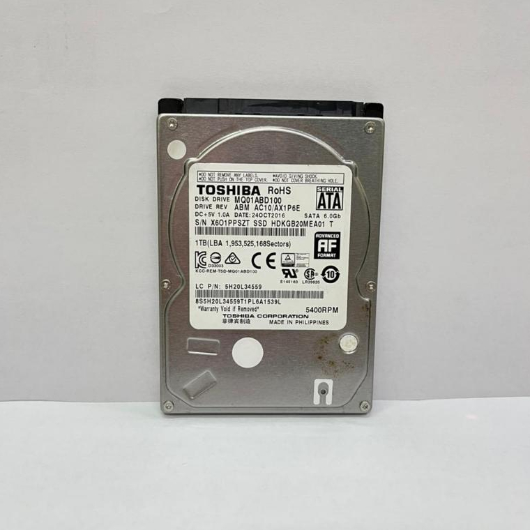 Harddisk Laptop 1TB TOSHIBA Tebal Second