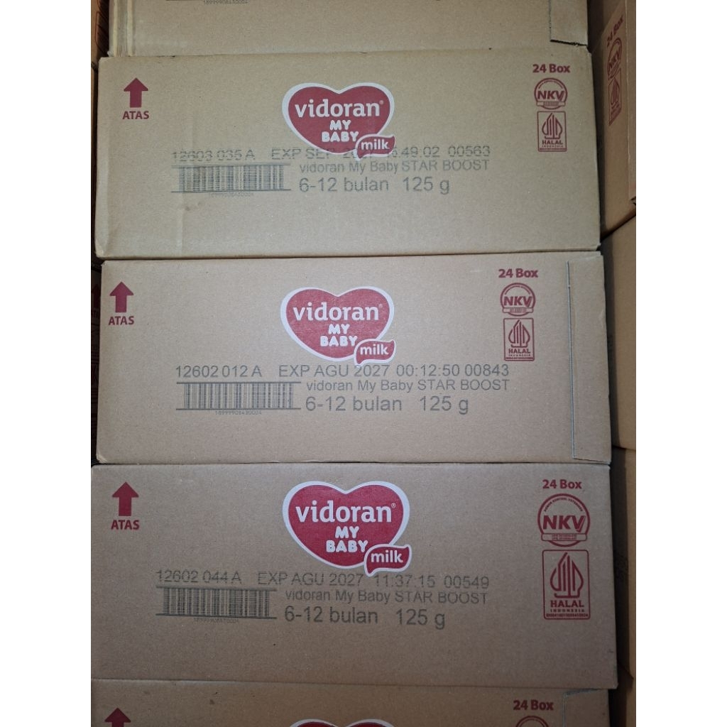1 KARTON VIDORAN  6 - 12  BULAN 125GR