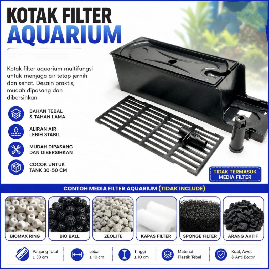 ARMADA/RECENT/GINGA/AQUAMAN Box kosong kecil media filter aquarium