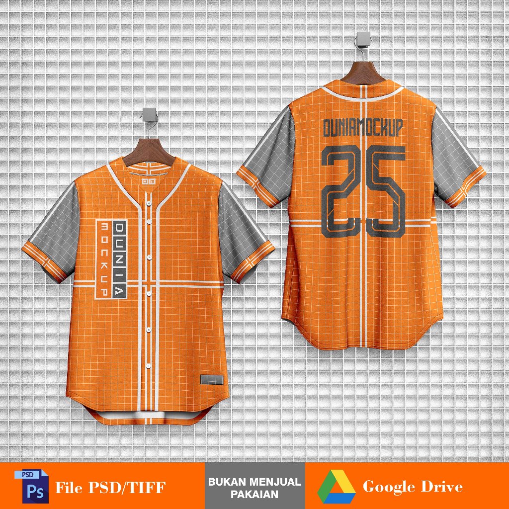 Jersey Baseball Hanger Wall Mockup File - PSD