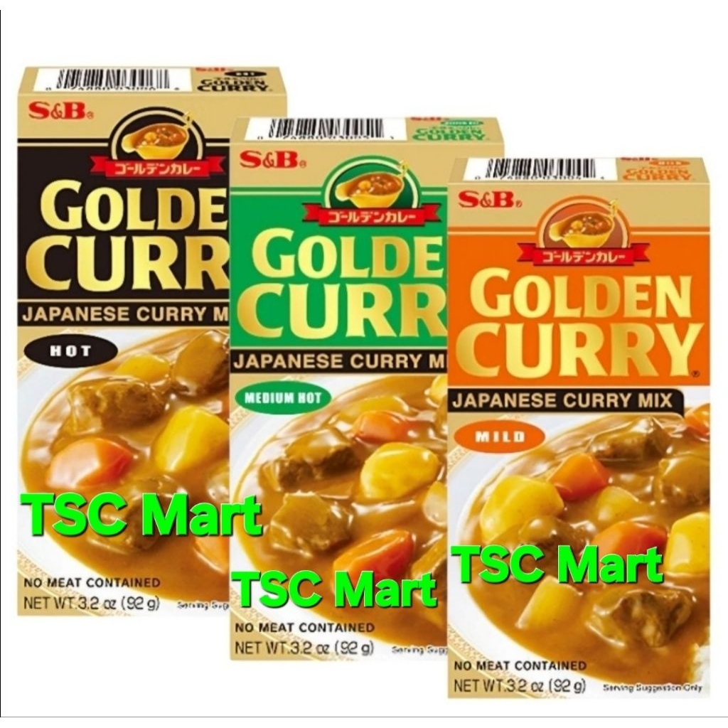S&B Golden Curry Japanese curry sauce. 92Gram