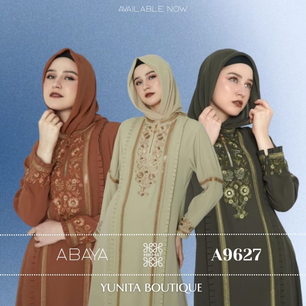 Abaya Ori Hikmat Fashion A9627 terviral terlaris gamis muslim wanita set Hijab