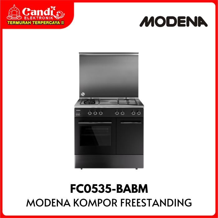 MODENA Kompor Gas Freestanding 4 Tungku dan Oven Gas FC0535-BABM