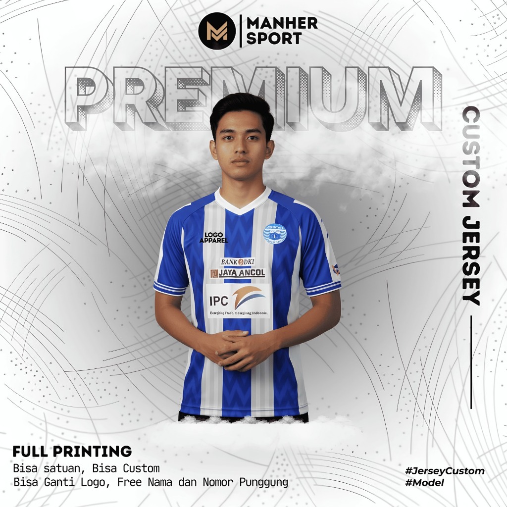 Jersey Persitara Full Printing Free Nameset Custom