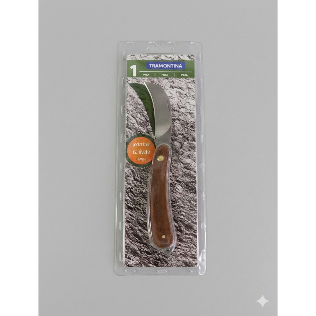 Tramontina Pisau Lipat Wood Handle l Pruning Knife 7.3 cm 26325/103 Original Brazil