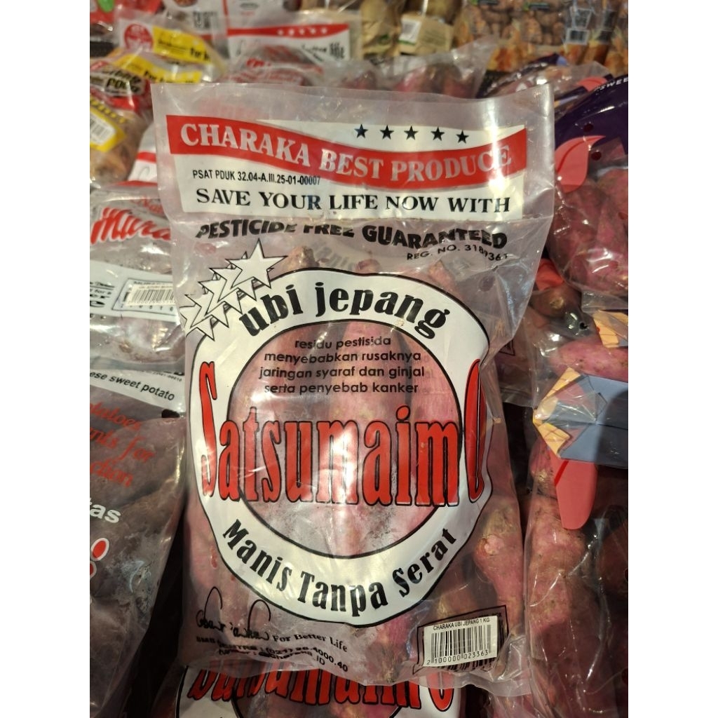 Charaka Ubi Jepang Satsumaimo Fresh Import Manis Tanpa Serat Pack / 1kg