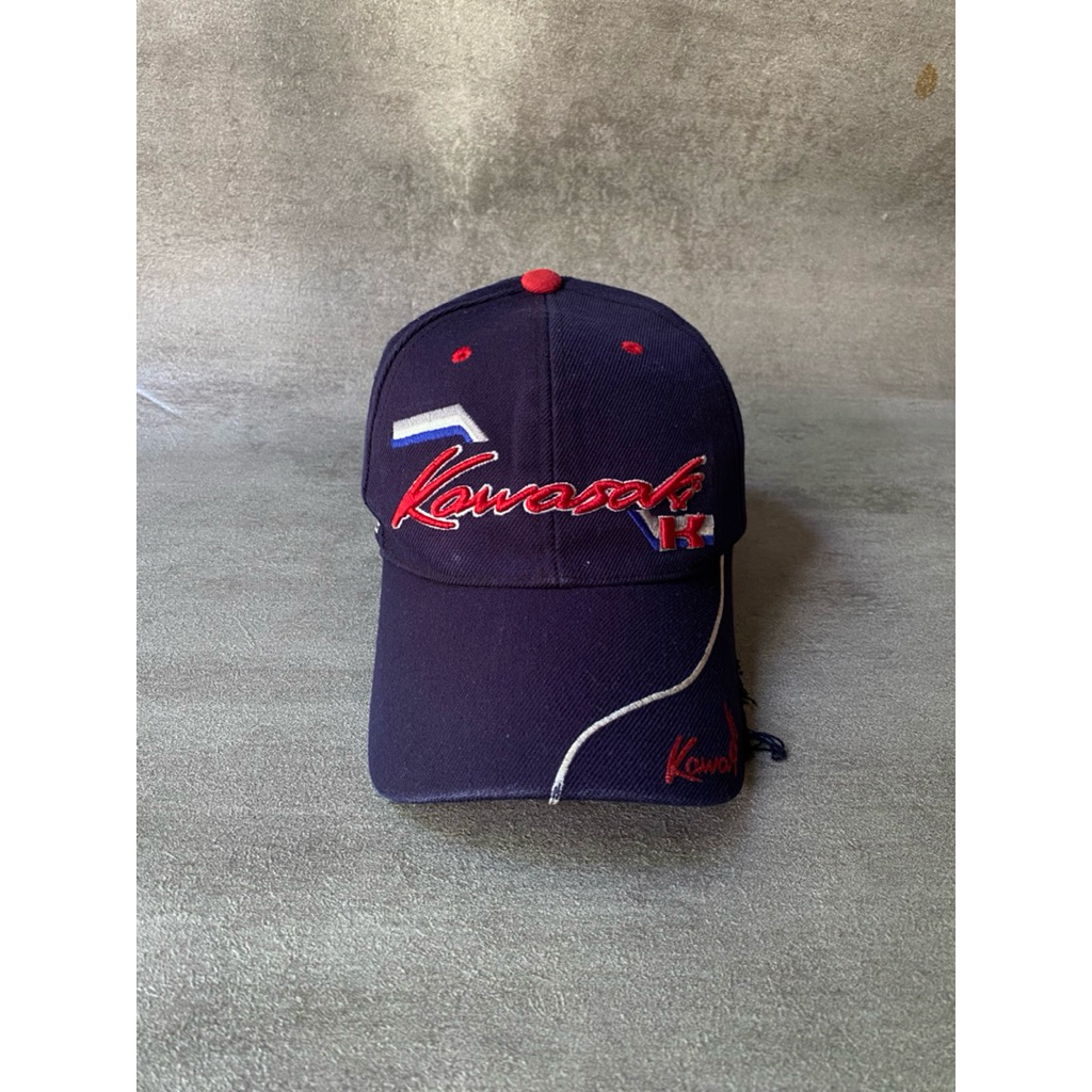 TOPI VINTAGE KAWASAKI RACING LIKE TOPI NASCAR