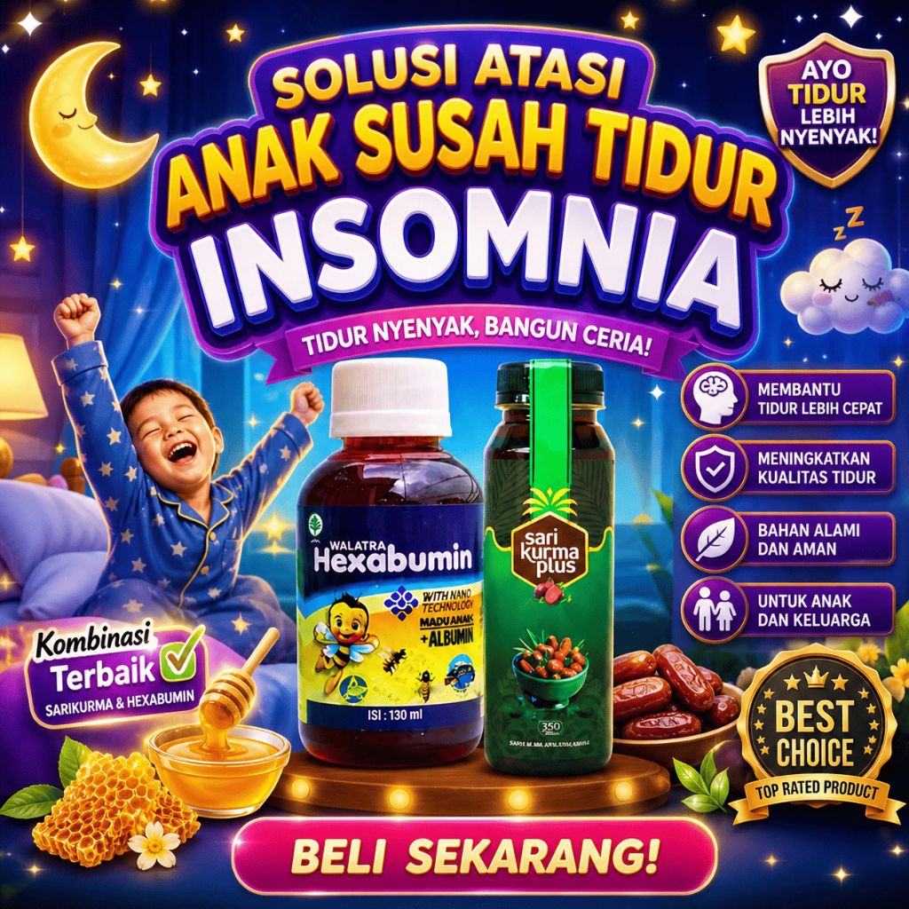 Vitamin Anak Susah Tidur , Obat Anak Susah Tidur, Obat Insomnia Anak Sulit Tidur Nyenyak Rewel denga