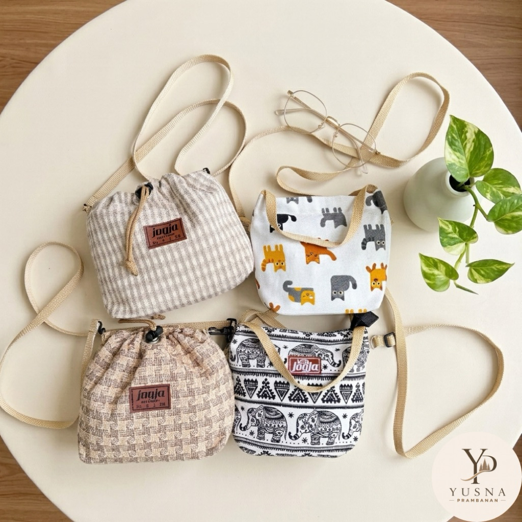 Tas serut selempang || Tas HP || Tas bucket || Tas Jogja