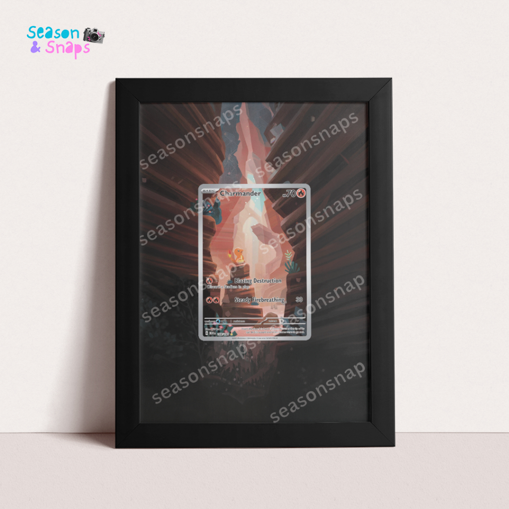 SEASONSNAPS Pokemon TCG Extended Art Frame - Charmander AR (151)