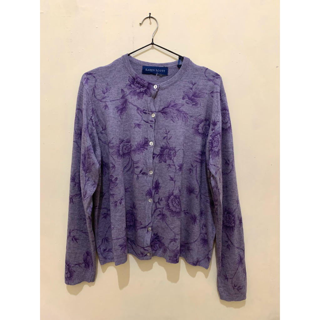 cardigan ungu