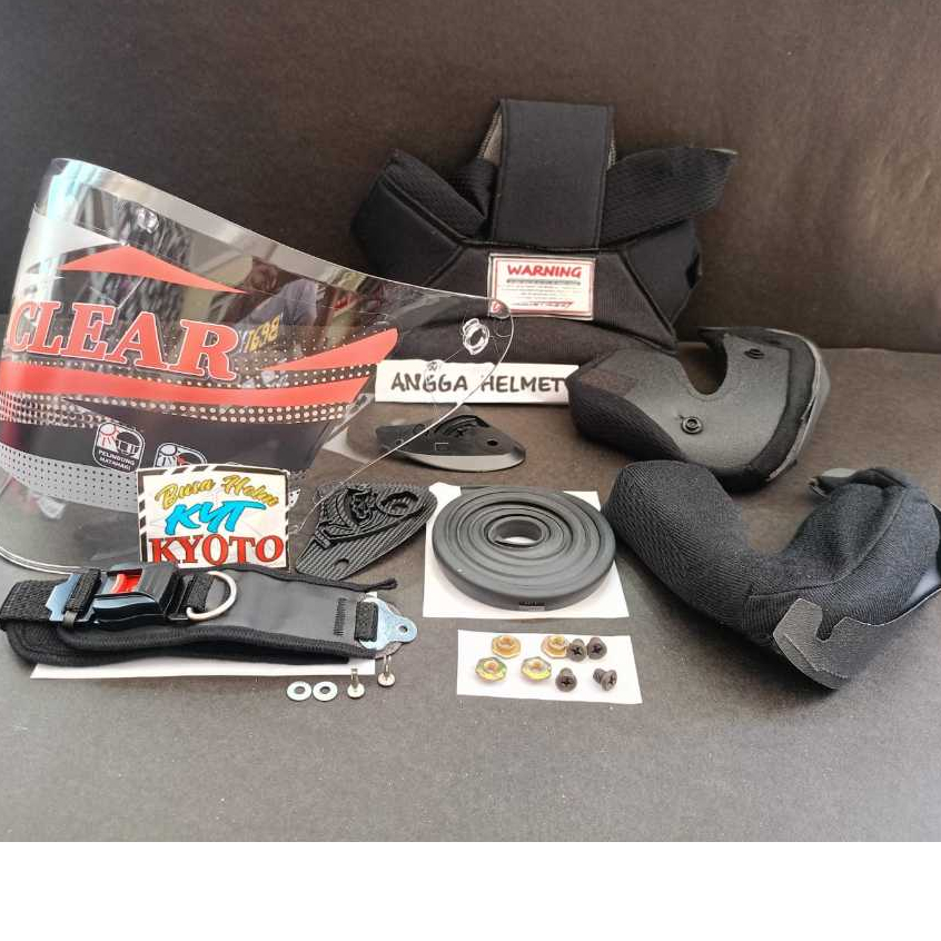 PAKET SPAREPAT HELM KYT KYOTO, KYT DJMARU, KYT GALAXY SLIDE, KYT DJ MARU, KYT ROMEO, KYT X ROCKET, P
