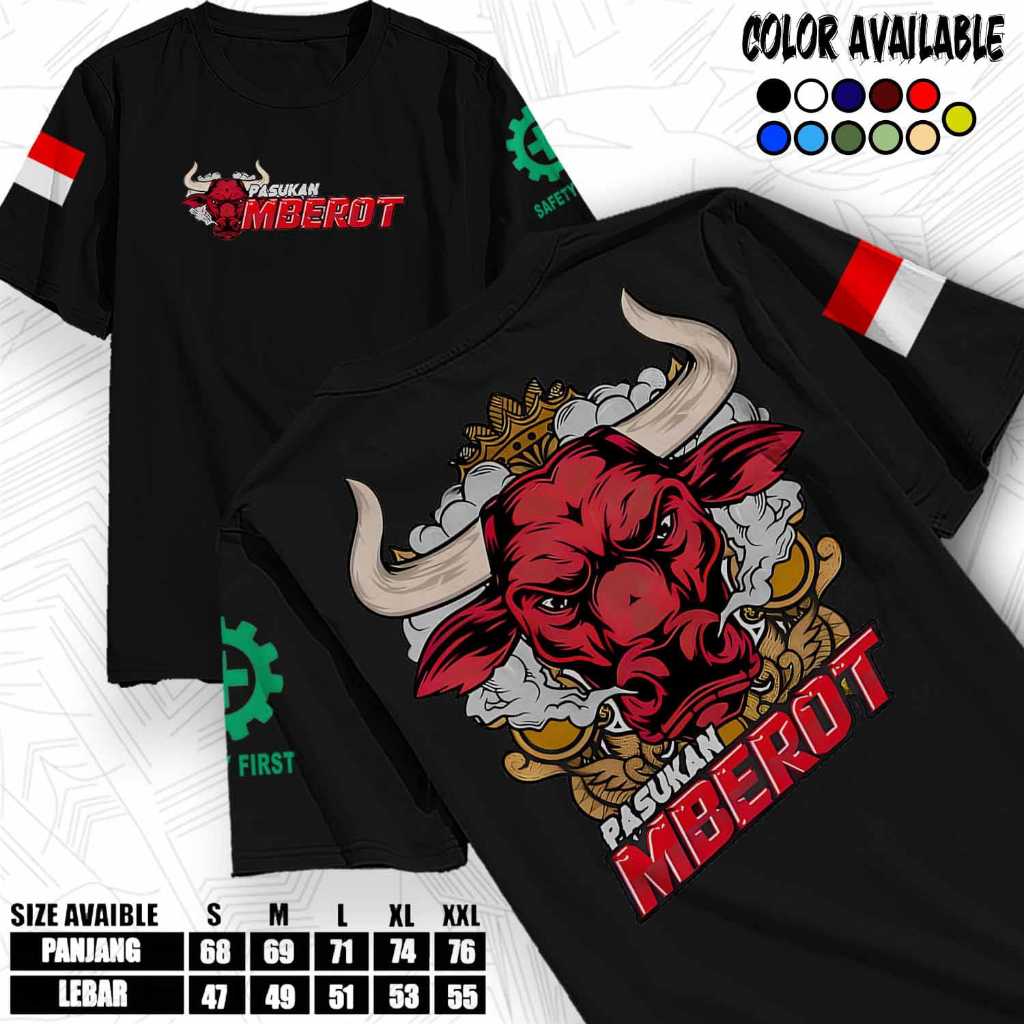 kaos p mberot Bantengan kaos Bantengan malang kaos pesukan mberot - Kaos Pria Wanita