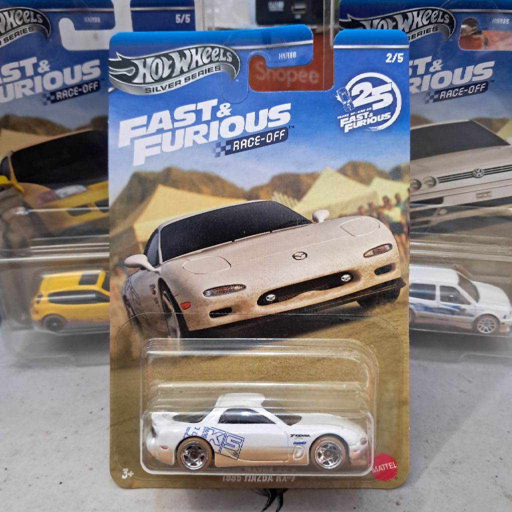 Hot wheels 1995 Mazda RX-7 fast and furious race off- Hotwheels fast and furious 1995 Mazda RX 7 rac