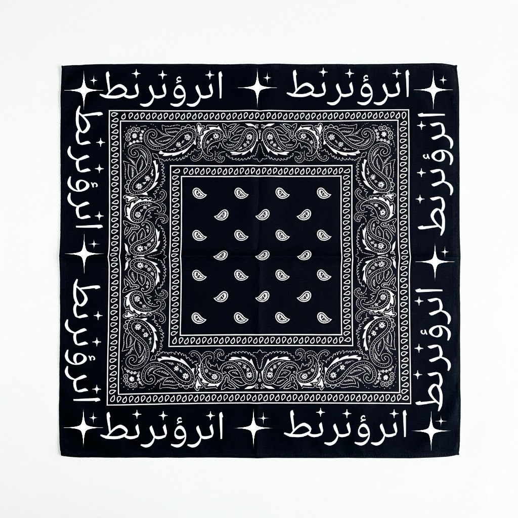 LXNTX Slayer Bandana masker pria bandana oldschol black