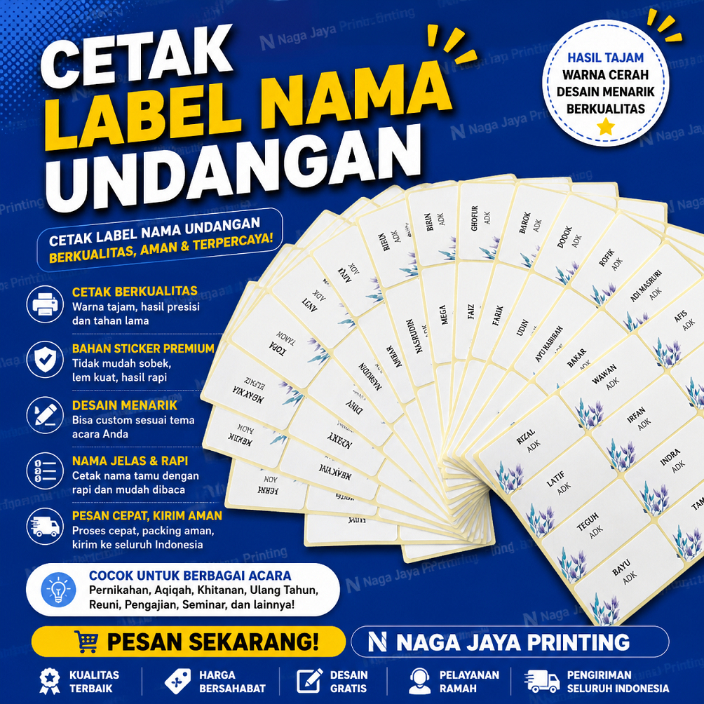 Cetak Label Undangan 103 / Cetak Sticker Label Undangan