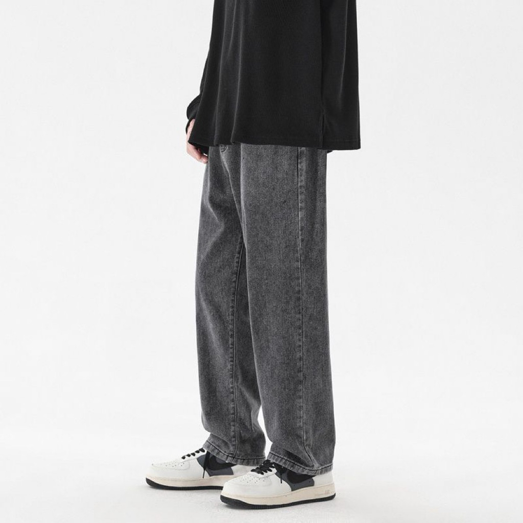 Celana Pria Korean Style Loose Pants/Celana Jeans Pria Kulot Jeans Oversize Baggy Pants/Celana Denim