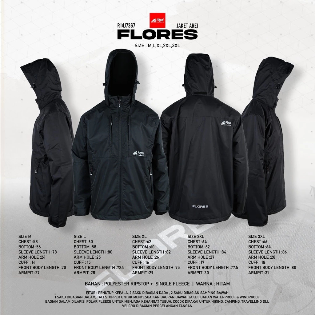 Jaket Gunung Pria Flores Arei Outdoorgear