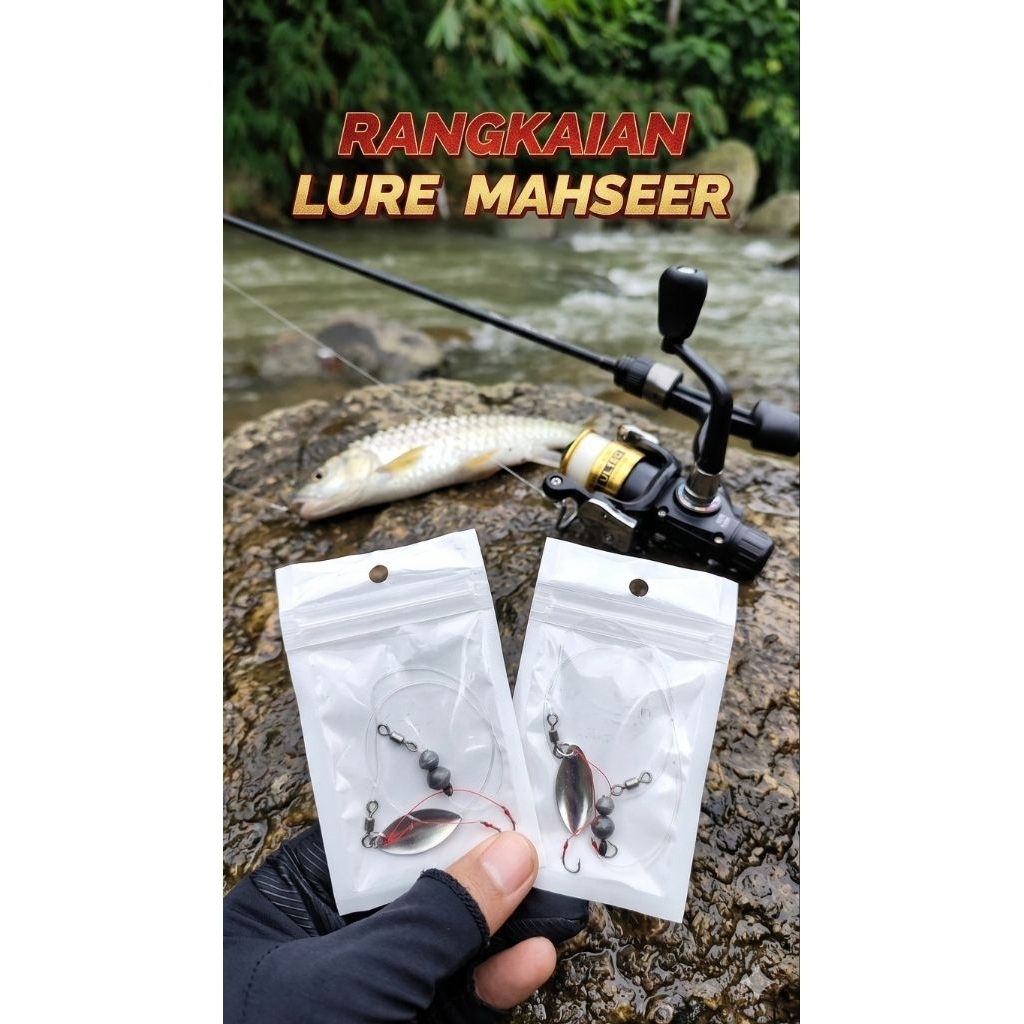 rangkaian lure casting ikan soro/mahseer lokal siap pakai