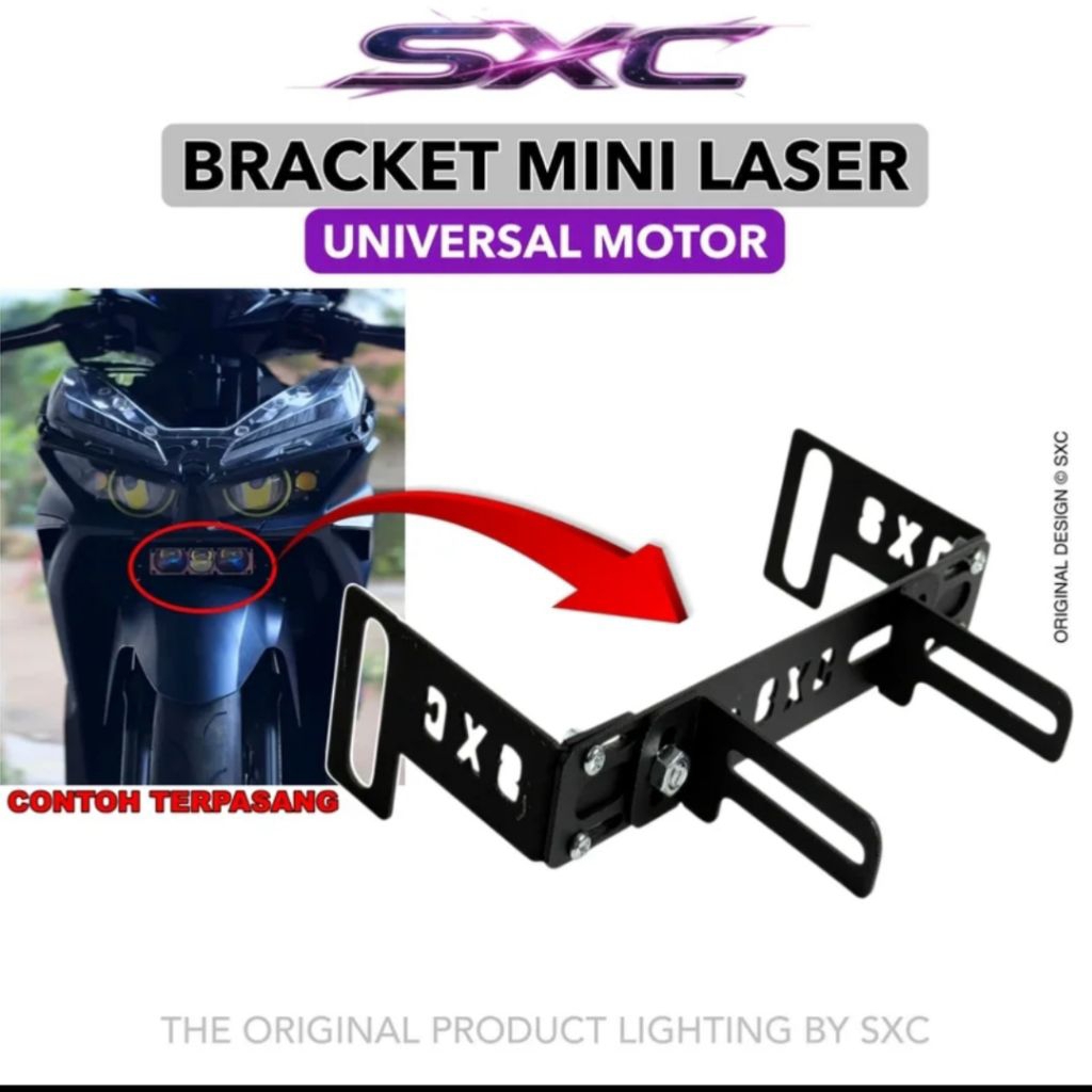 BRECKET KOLONG MOTOR UNIVERSAL 2MM MINI LASER 1MATA 2MATA 3 MATA D2 BY SXC