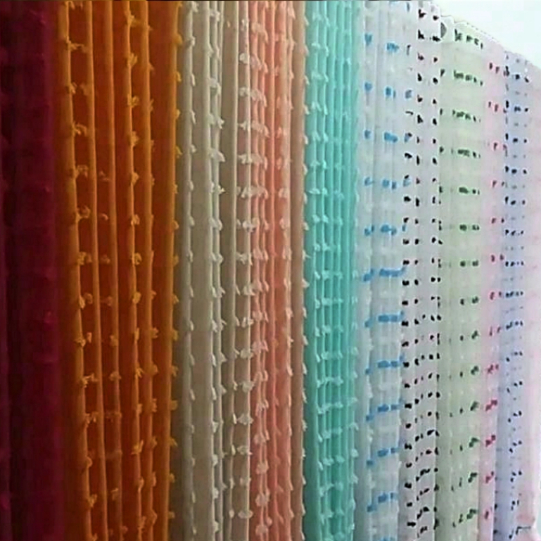 Vitrase Gorden Transparan Model Serut Linen Murah Dalaman Gorden Bayak Piliha Warna
