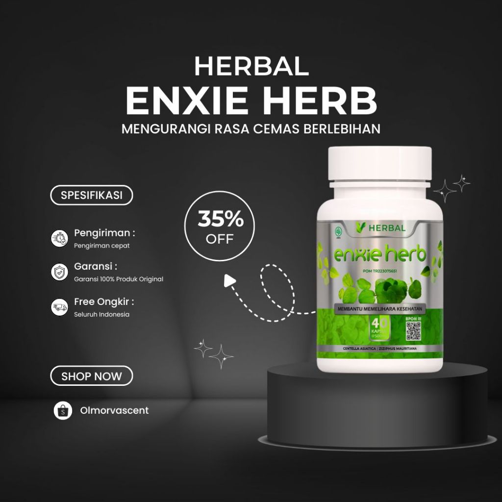 ENXIEHERB Obat Antidepresan Anti Depresi Anxiety Kecemasan Gerd Anxiety Insomnia Skizofrenia Bipolar