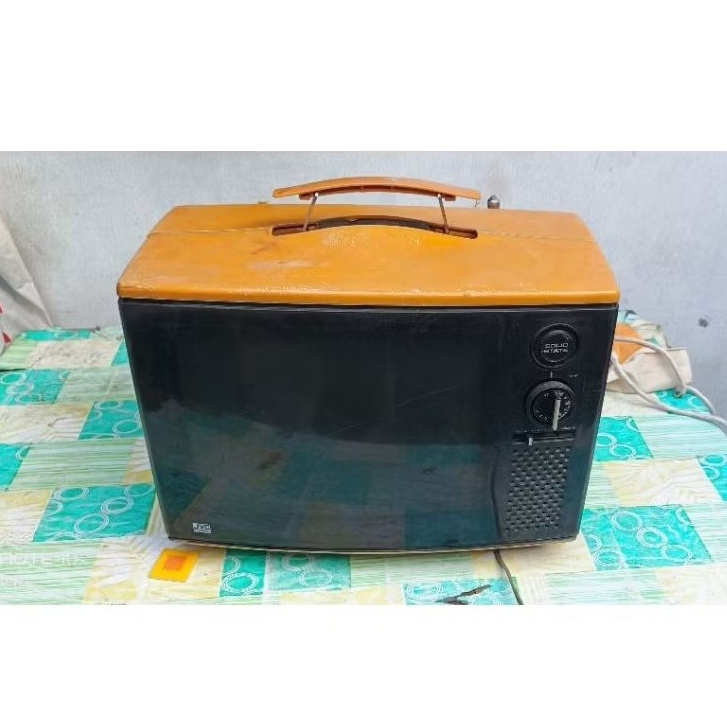 tv antik jvc jadul vintage lawas kuning