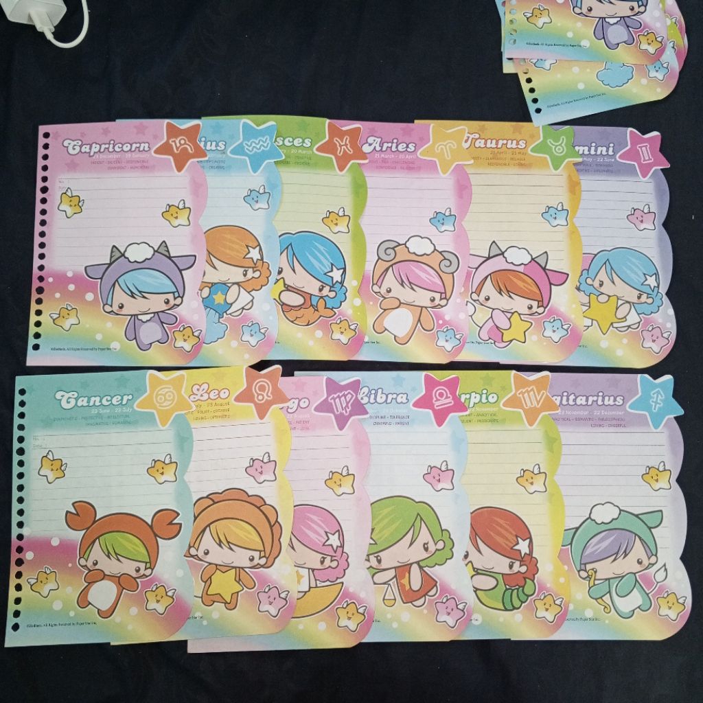 [ HARGA PERLEMBAR - MINIMAL ORDER 5 LEMBAR ] VOL 1 ZODIAC KERTAS BINDER NON HARVEST LANGKA FILE JADU