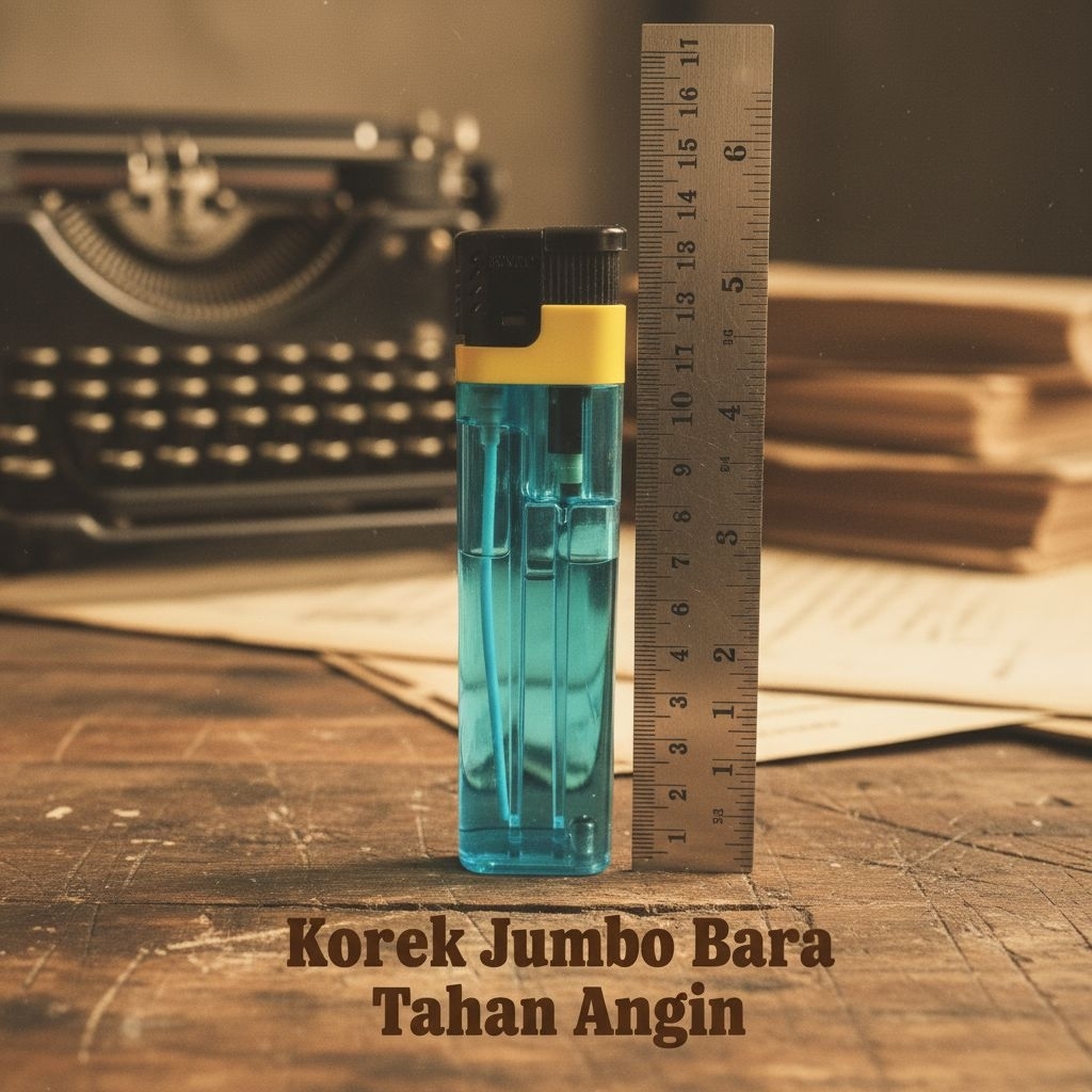 Korek Gas Bara Jumbo Anti Angin super besar dan anti hilang cocok untuk diluar ruangan