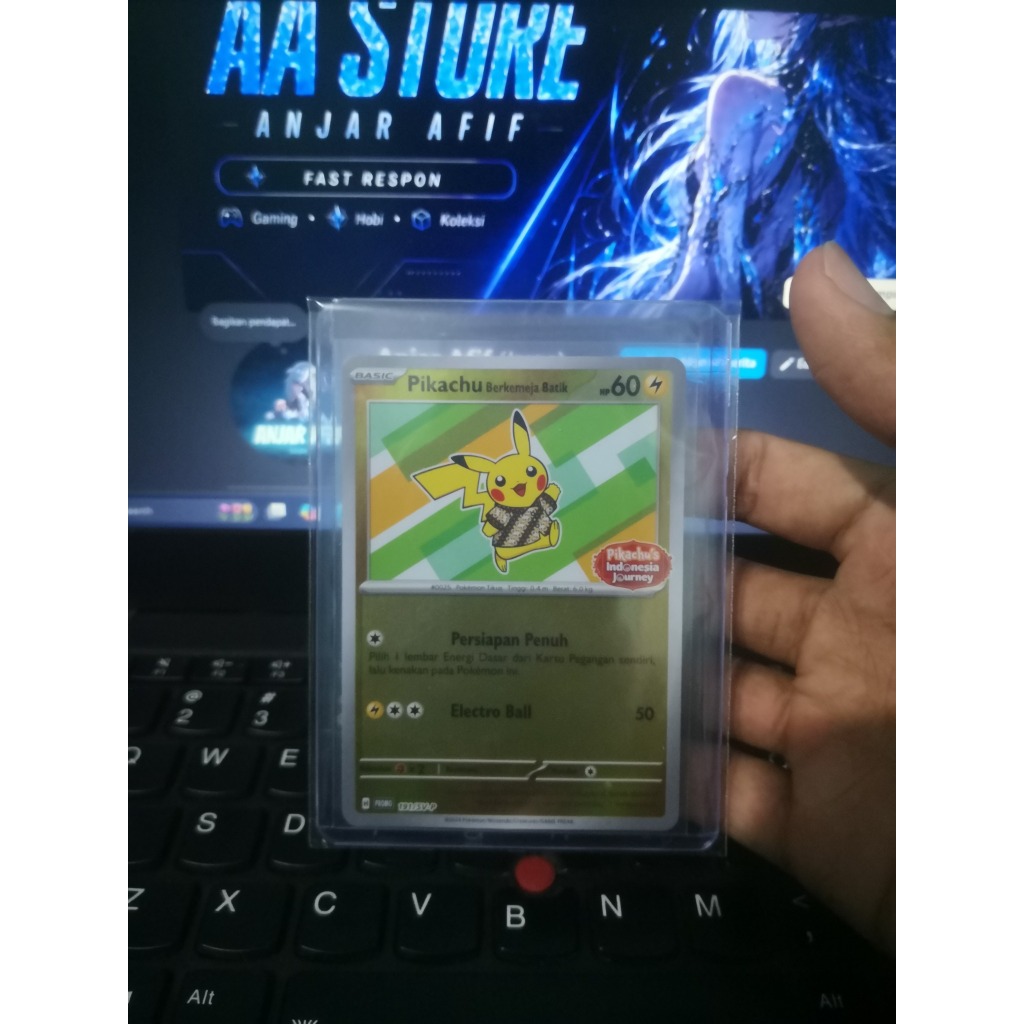 Pokemon Pikachu Berkemeja Batik Holo