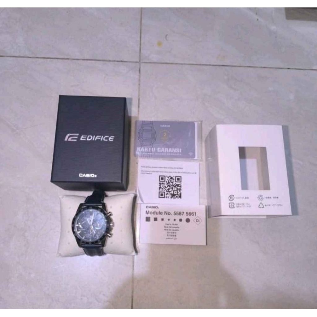 Jam Tangan Edifice Original EQS-930BL-2AVUDF Second