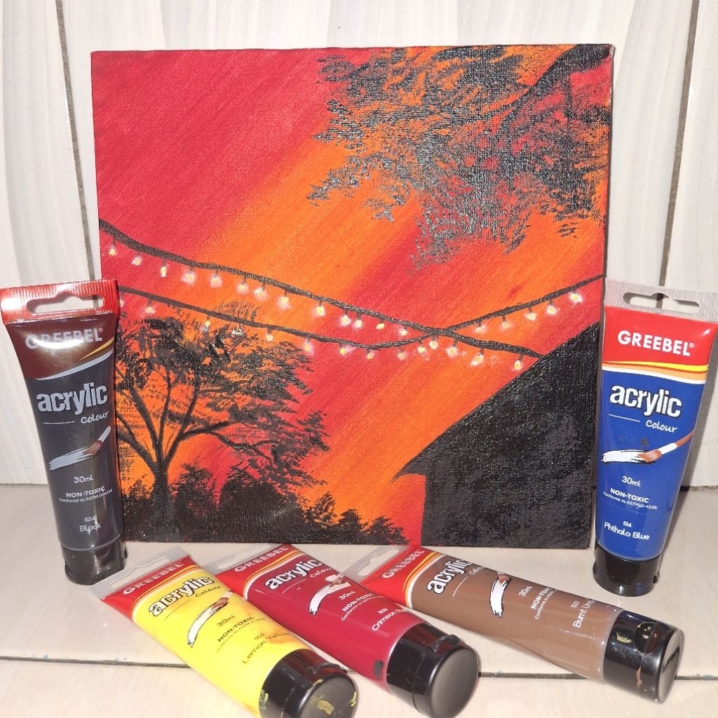 lukisan canvas hasil tangan bukan print