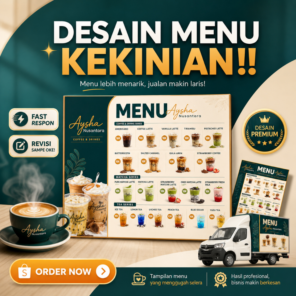 Jasa Desain Menu Cafe Restoran Profesional | Menu Makanan Minuman DC Id