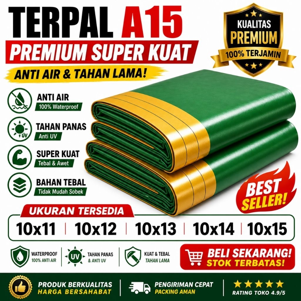 terpal plastik Korea UV A15 A12 A8 A5 ukuran jumbo terpal tenda terpal anti air