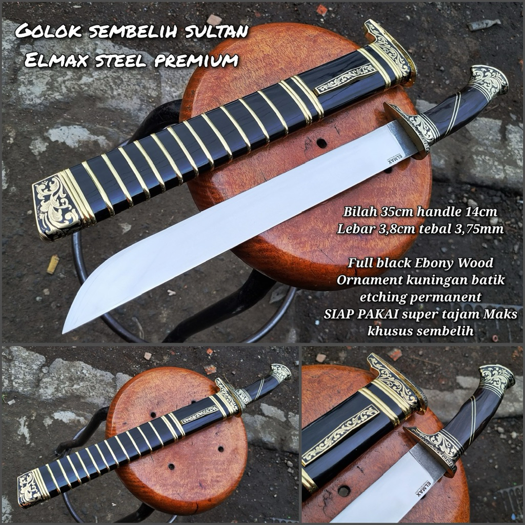 GOLOK PISAU SEMBELIH BAJA ELMAX 35 CM SUPER TAJAM