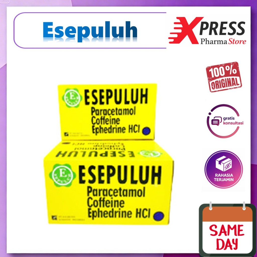 XPRESS  Esepuluh STRIP Obat Batuk Pilek Anti Ngantuk E10 E 10 Esepulu E sepuluh