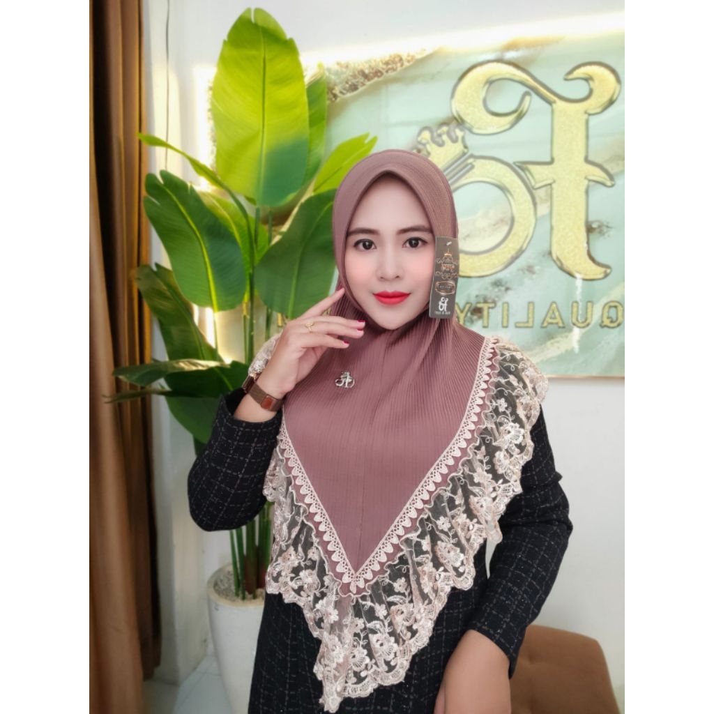 jilbab instan fo Aluna renda mewah