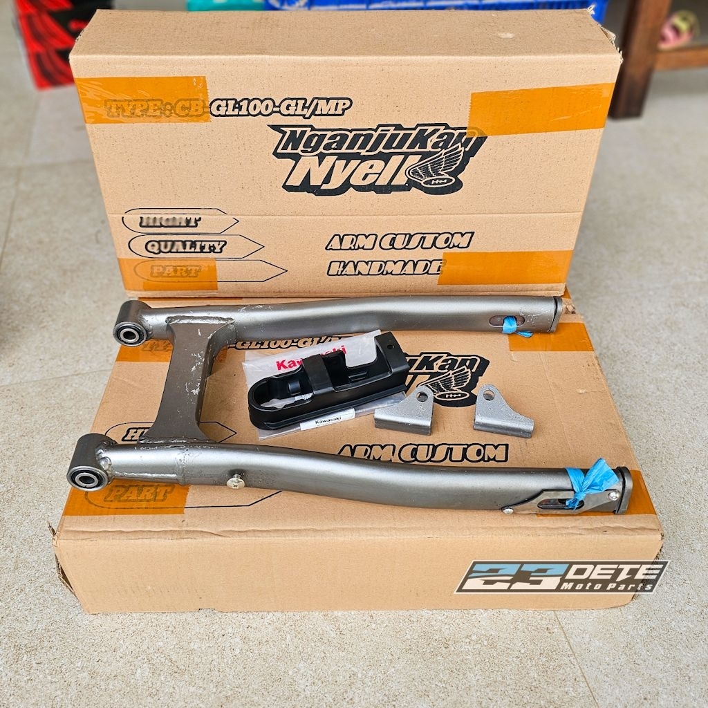 Arm Custom Model Ninja / W175 Handmade Nganjuk PNP CB GL100 GL Pro Megapro Plat oval tebal 3mm