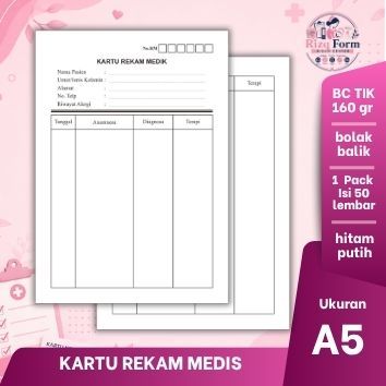 Kartu Rekam Medis/ Kartu Berobat/ Kartu Pasien/ Kartu RM