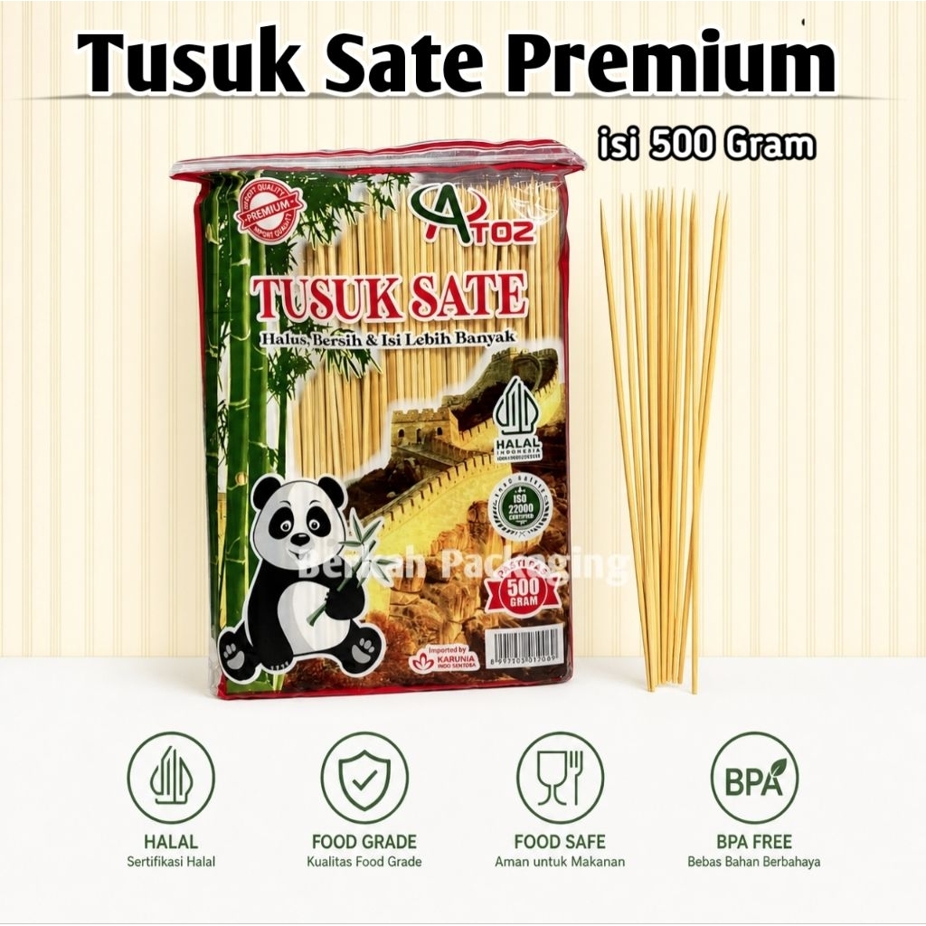 Tusuk Sate bambu Premium 500 Gram  I tusuk sate premium
