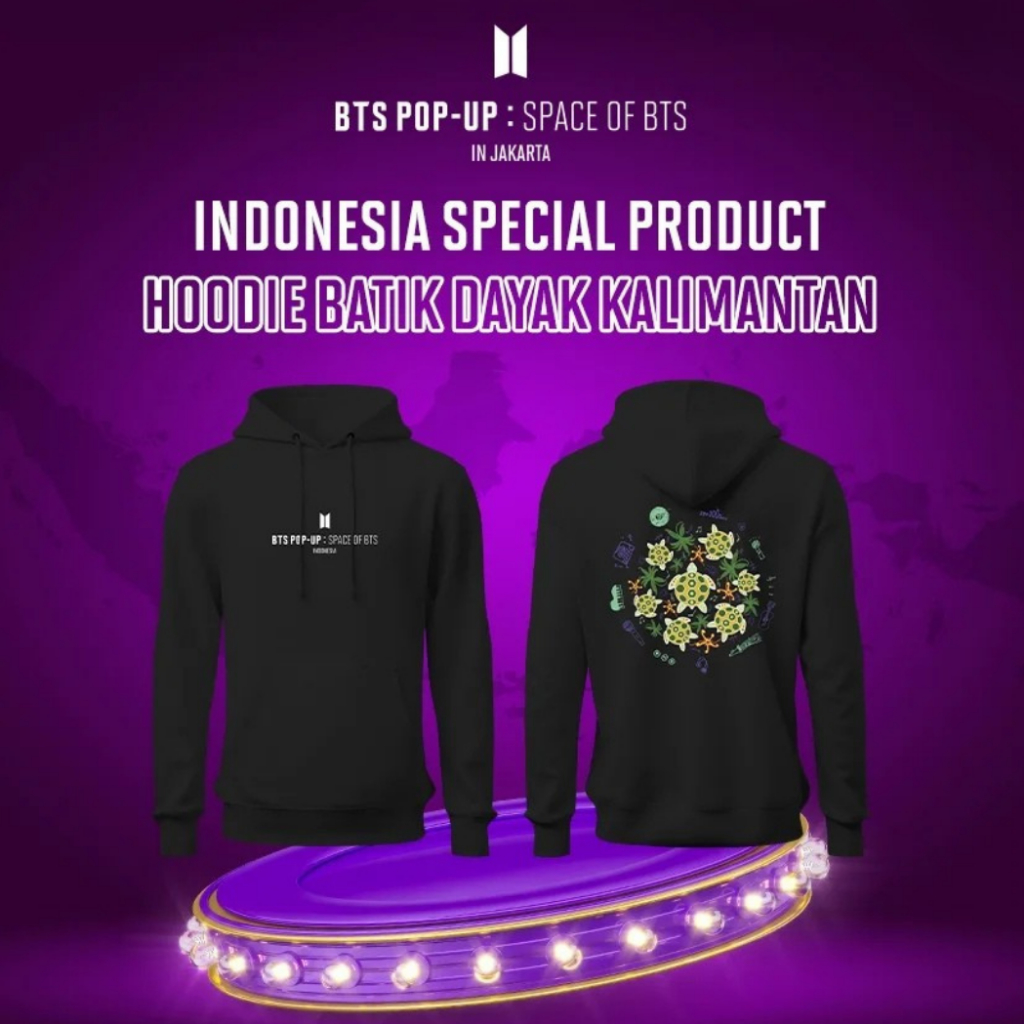 Official BTS Pop-Up Jakarta Hoodie | Dayak (Kalimantan) Edition | Regular Fit | Limited Stock | 299K